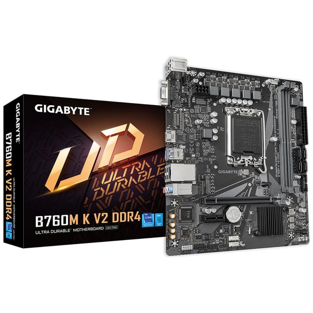 Motherboard Gigabyte B760M K V2 DDR4 Intel B760 LGA1700 mATX