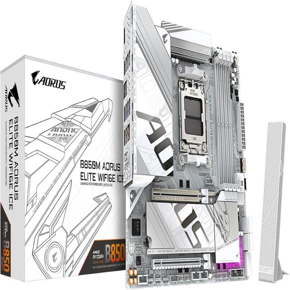 Motherboard GIGABYTE B850M AORUS ELITE WIFI6E ICE AMD B850 AM5 ATX