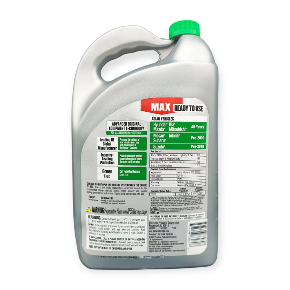 Refrigerante Anticongelante Asian Cars Prestone Max 50% Verde ...