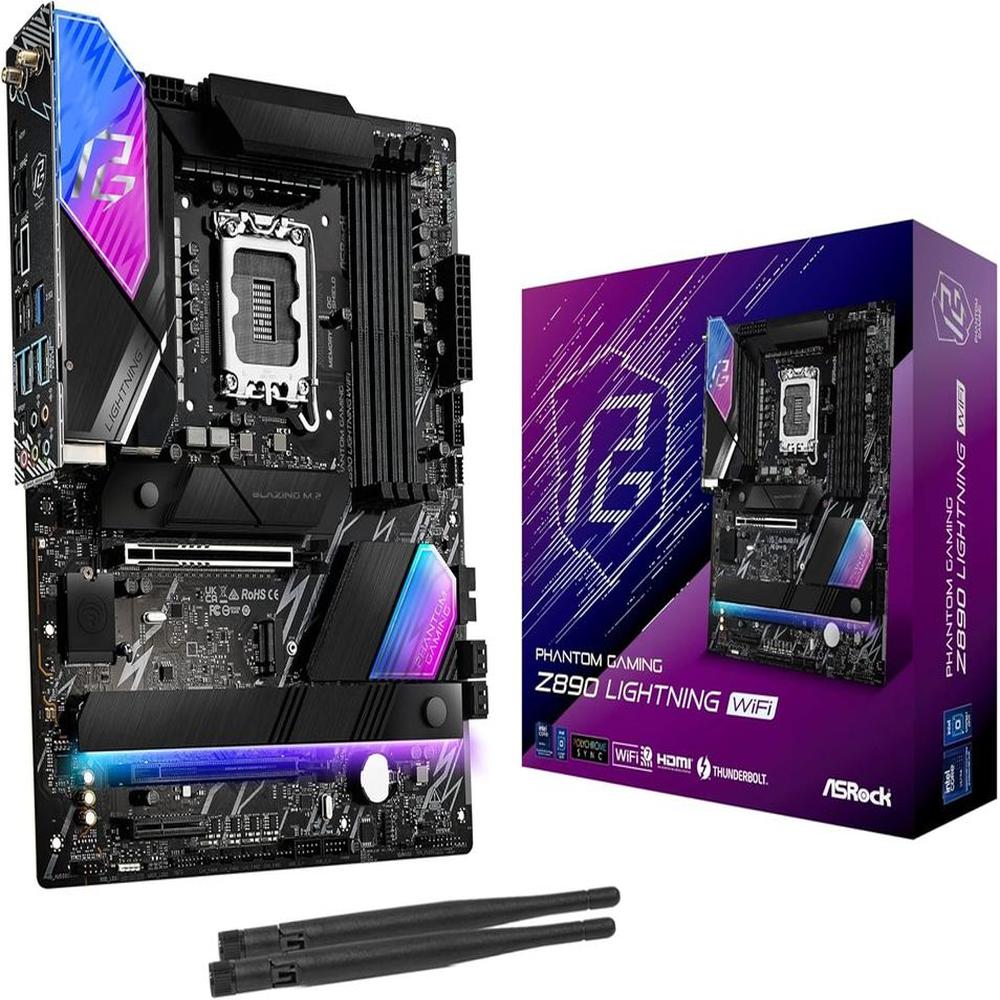 Motherboard ASROCK Z890 Lightning WiFi Intel Z890 LGA 1851 HDMI ATX