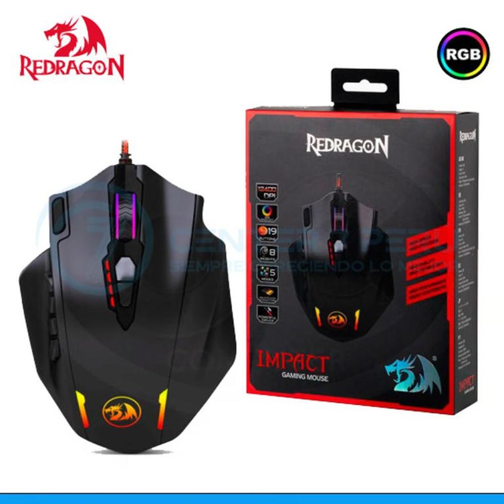 MOUSE REDRAGON IMPACT M908 NEGRO