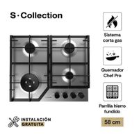Encimera Scollection Acero Inoxidable A Gas 58Cm SOLCO063