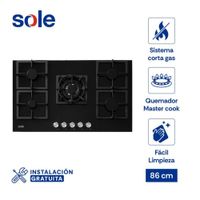 Encimera Sole Vidrio Templado 86 Cm SOLCO041
