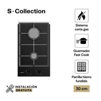 Encimera Scollection Vidrio Templado A Gas 30Cm 2 Hornillas