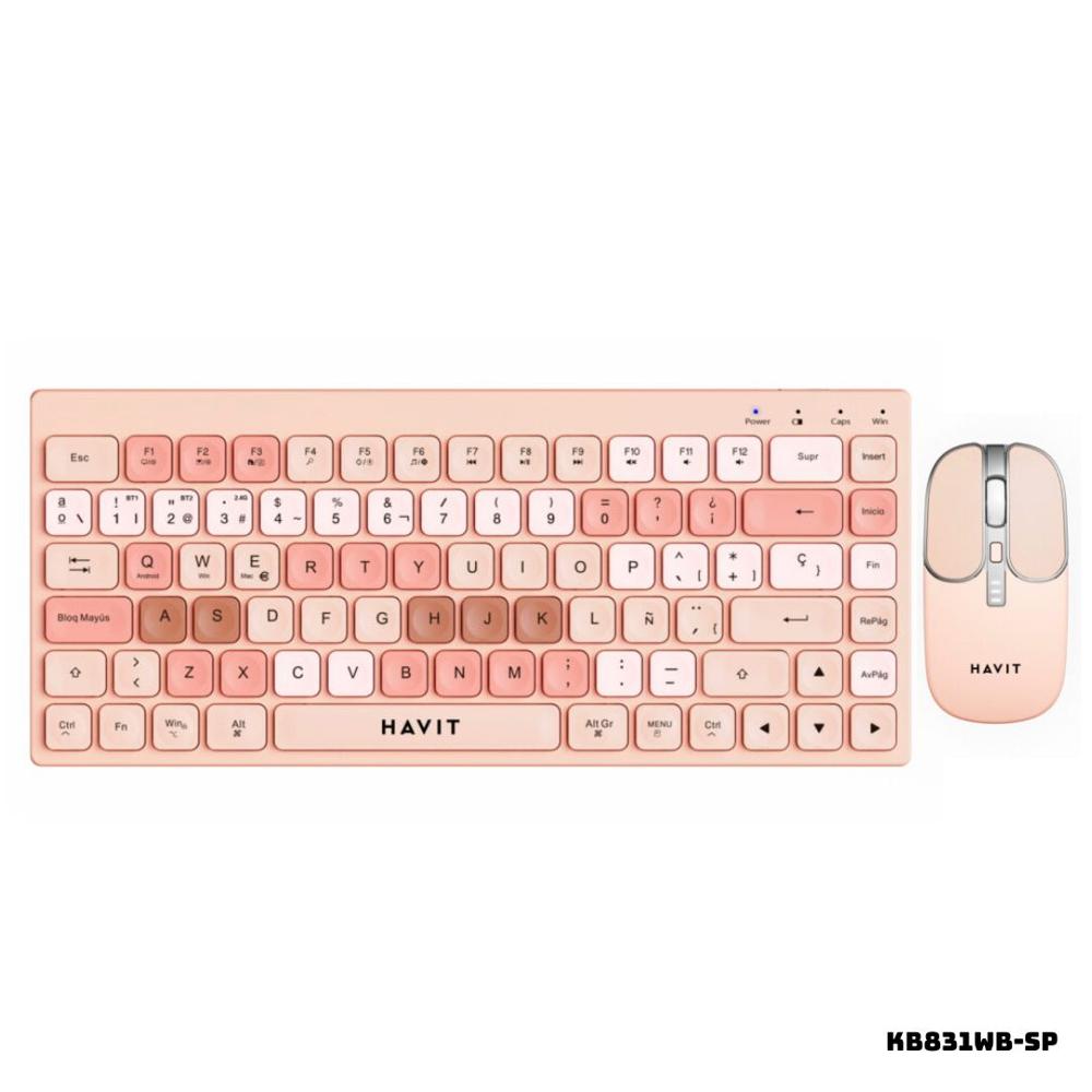 KIT TECLADO Y MOUSE INALAMBRICO KB831WB-SP