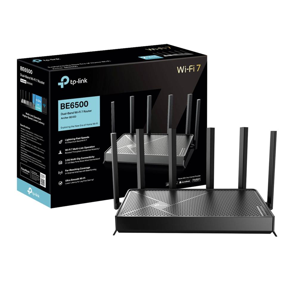 Router Archer BE400 Tp-Link BE6500 Wi-Fi 7 Doble Banda Easy Mesh