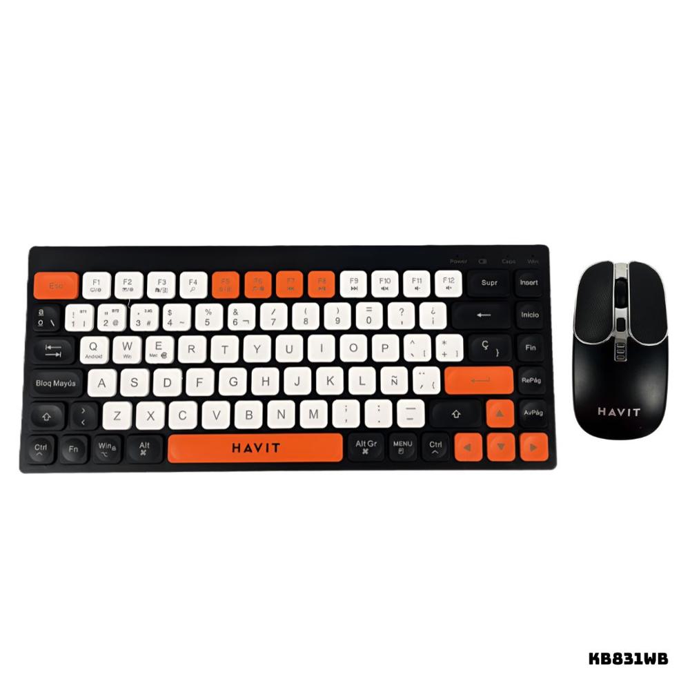 KIT TECLADO Y MOUSE INALAMBRICO KB831WB