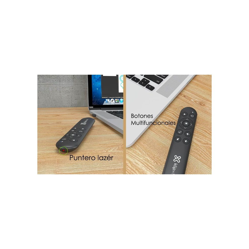 Klip Xtreme Kpp-003 Presentador Inalámbrico Usb Con Control Remoto, Ideal Para Presentaciones