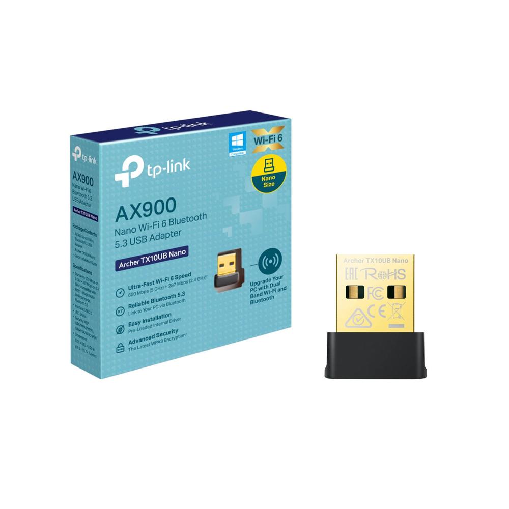 Adaptador Usb Tp-Link Archer Tx10Ub Nano Ax900 Wi-Fi 6 Bluetooth 5.3