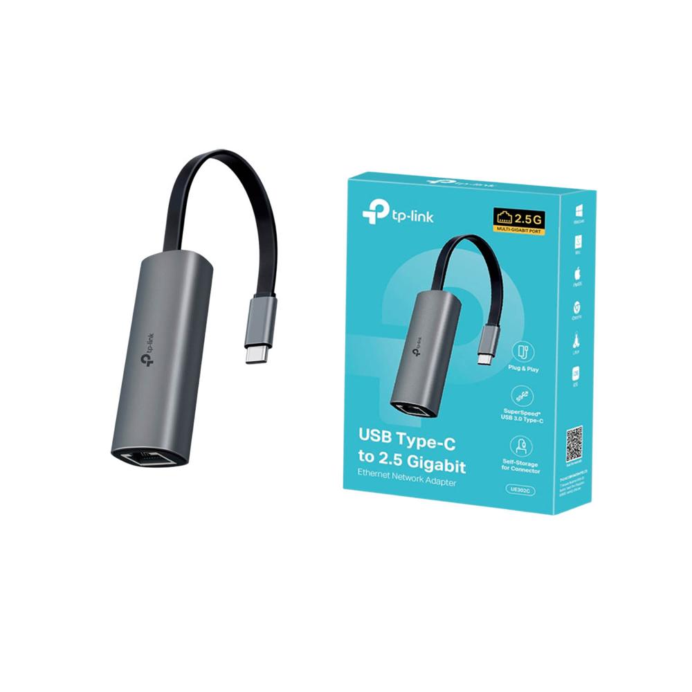 Adaptador de red UE302C Tp-Link USB Tipo C a 2.5 Gigabit Ethernet
