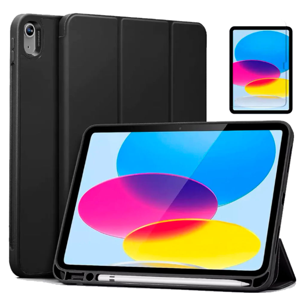 Pack Mica + Smart Case Para iPad 10ma Gen 10.9 Cover A2696 A2757