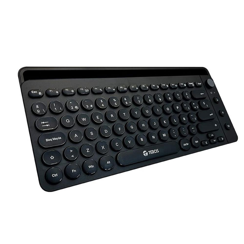 Teclado Teros TE-4064 Inalámbrico 2 4GHz Bluetooth 80 Teclas Negro