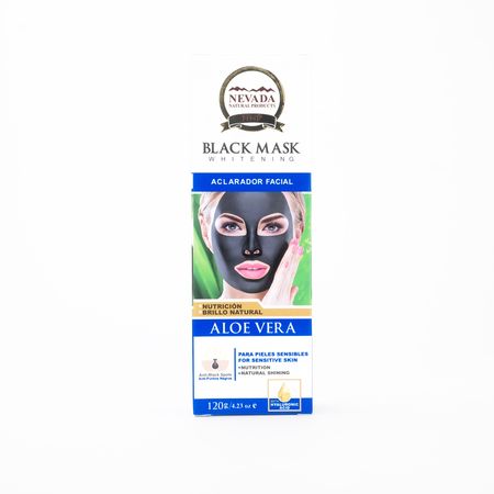 Mascarilla Negra Facial NEVADA Black Mask de Aloe Vera FCO 120 GR
