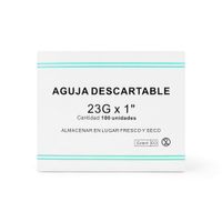 Aguja Descartable 23 G X 1"" CAJA 100 UND