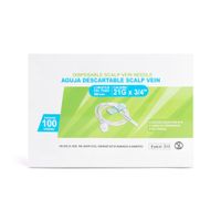 Aguja Scalp Vein Alita Mariposa 21 G X 3/4"" CAJA 100 UND