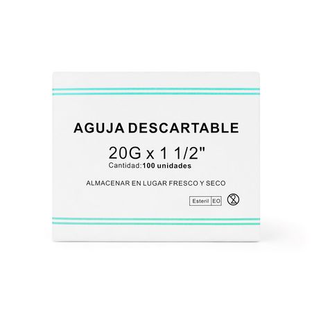 Aguja Descartable 20 G X 1 1/2