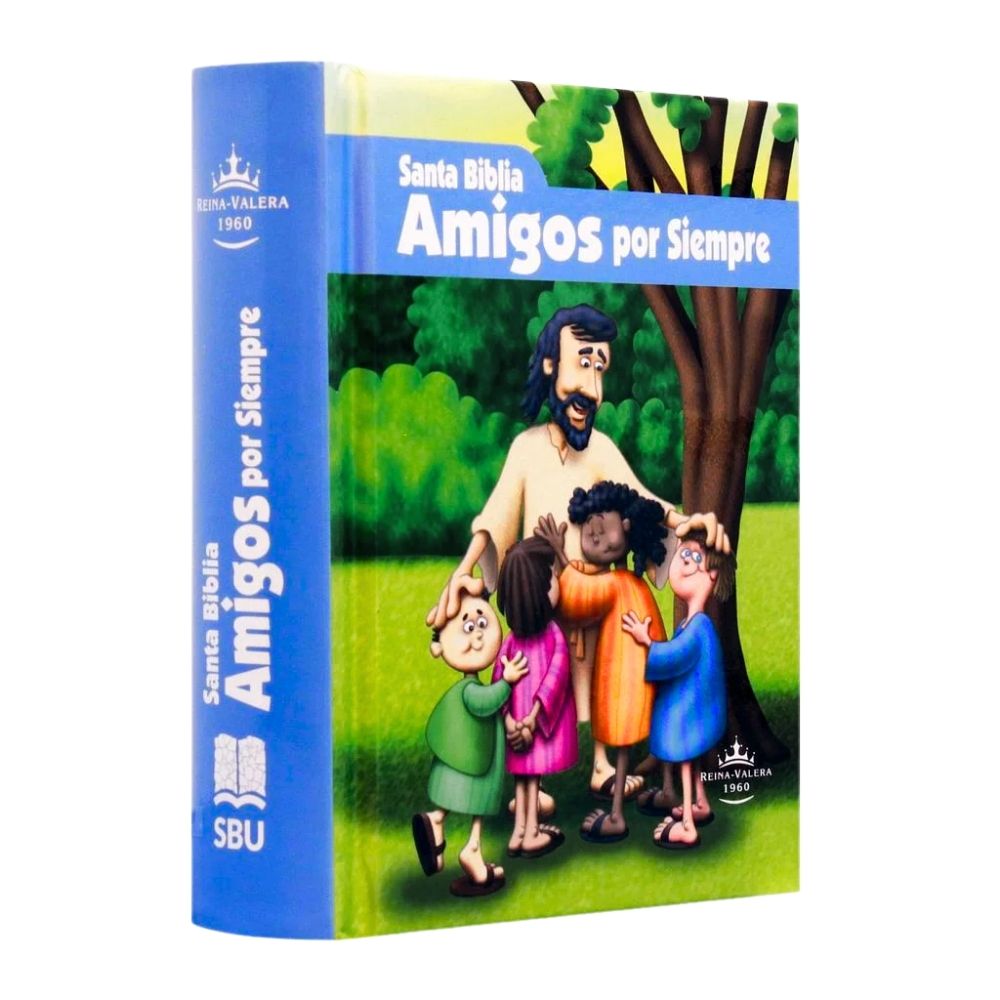 Biblia Amigos por Siempre Reina Valera 1960 Tapa Dura Lomo Azul