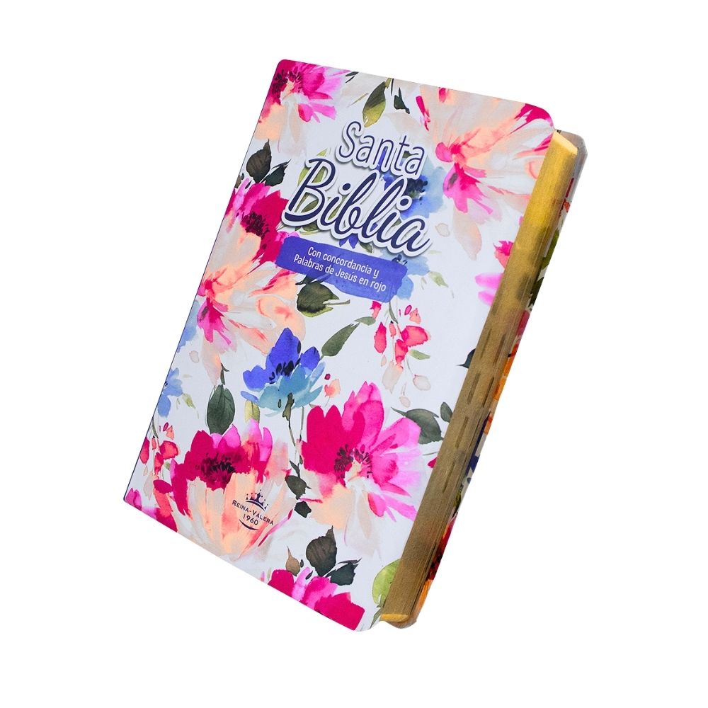 Biblia Reina Valera 1960 LETRA GRANDE Flex Flores Primavera