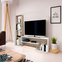 Mueble para TV 49 pulgadas Brasilia roble rustico - Villa Hogar