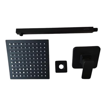 COMBO Set Mezcladora Monocomando Ducha Completa Negro Mate