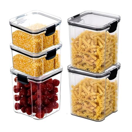 Set De 5 Frascos Herméticos Táper Organizadores De Cocina