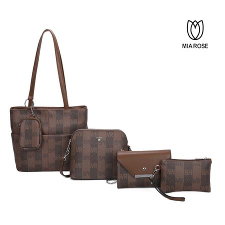 CARTERA ALESSIA SET DE 5PCS CARTERA+BOLSO+MORRAL+NECESER+MONEDERO