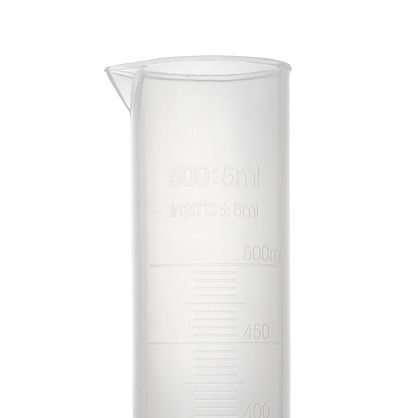Probeta De Plástico De 500ml - Cilindro Graduado Transparente De Polipropileno Para Laboratorio, Cocina O Bricolaje