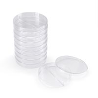 Placas Petri De Plástico De 90 X 15 MM 2 Divisiones Bolsa 10 UND