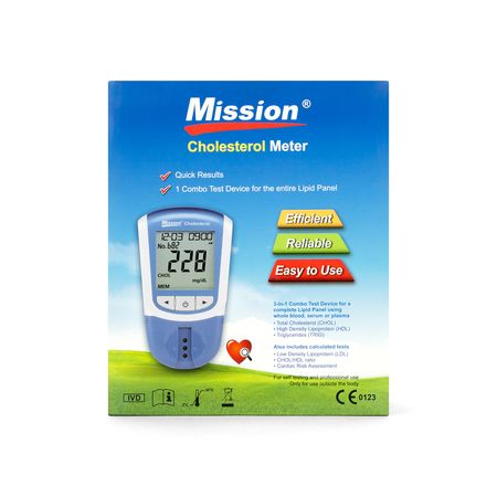 Equipo Medidor de Colesterol y Triglicéridos MISSION