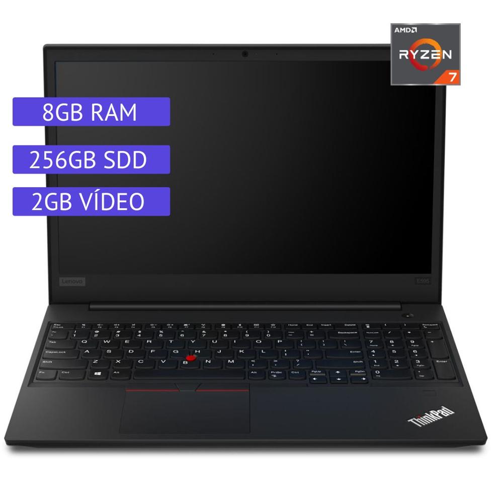 Laptop Semi Nueva Lenovo ThinkPad E595 - Ryzen 7 3ª Gen - 8GB RAM - 256GB SSD - 2GB Video