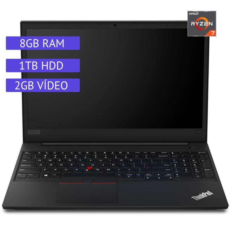 Laptop Semi Nueva Lenovo ThinkPad E595 - AMD Ryzen 7 3ª Gen - 8GB RAM - 1TB HDD - 2GB Video