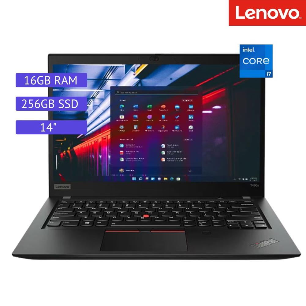 Laptop Semi Nueva Lenovo ThinkPad T490s - Core i7 8ª Gen - 16GB RAM - 256GB SSD - 14""