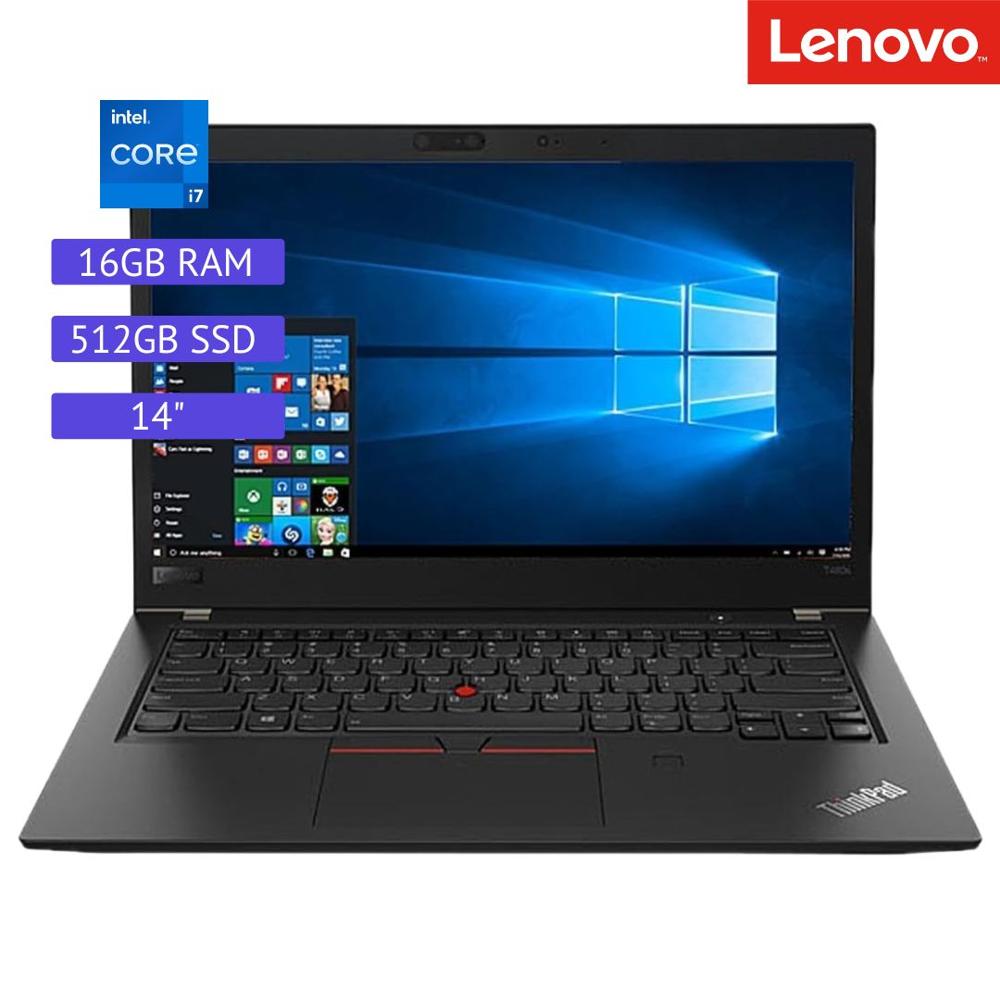 Laptop Semi Nueva Lenovo ThinkPad T480s - Core i7 8ª Gen - 16GB RAM - 512GB SSD - 14""