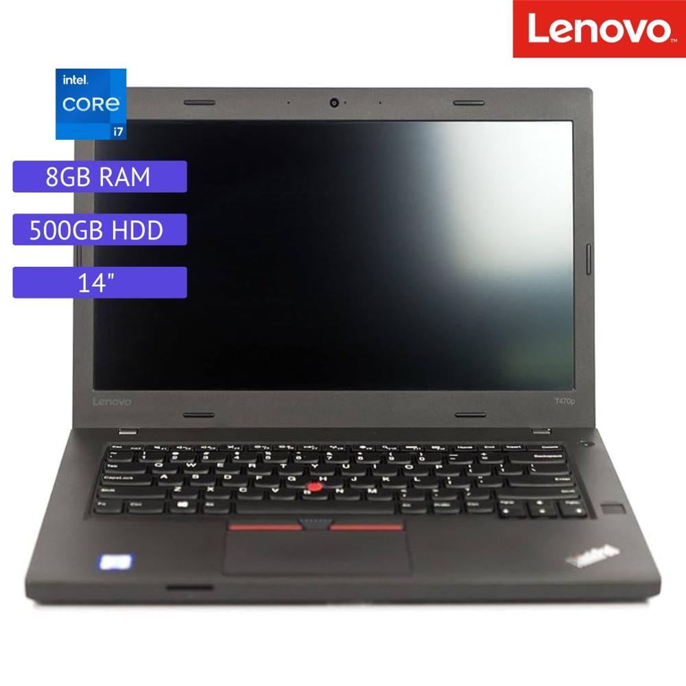 Laptop Semi Nueva Lenovo ThinkPad T470p - Core i7 7ª Gen - 8GB RAM - 500GB HDD - 2GB Video - 14""