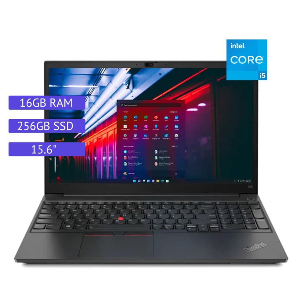 Laptop Semi Nueva Lenovo ThinkPad E15 - Core i5 11ª Gen - 16GB RAM - 256GB SSD - 15.6""