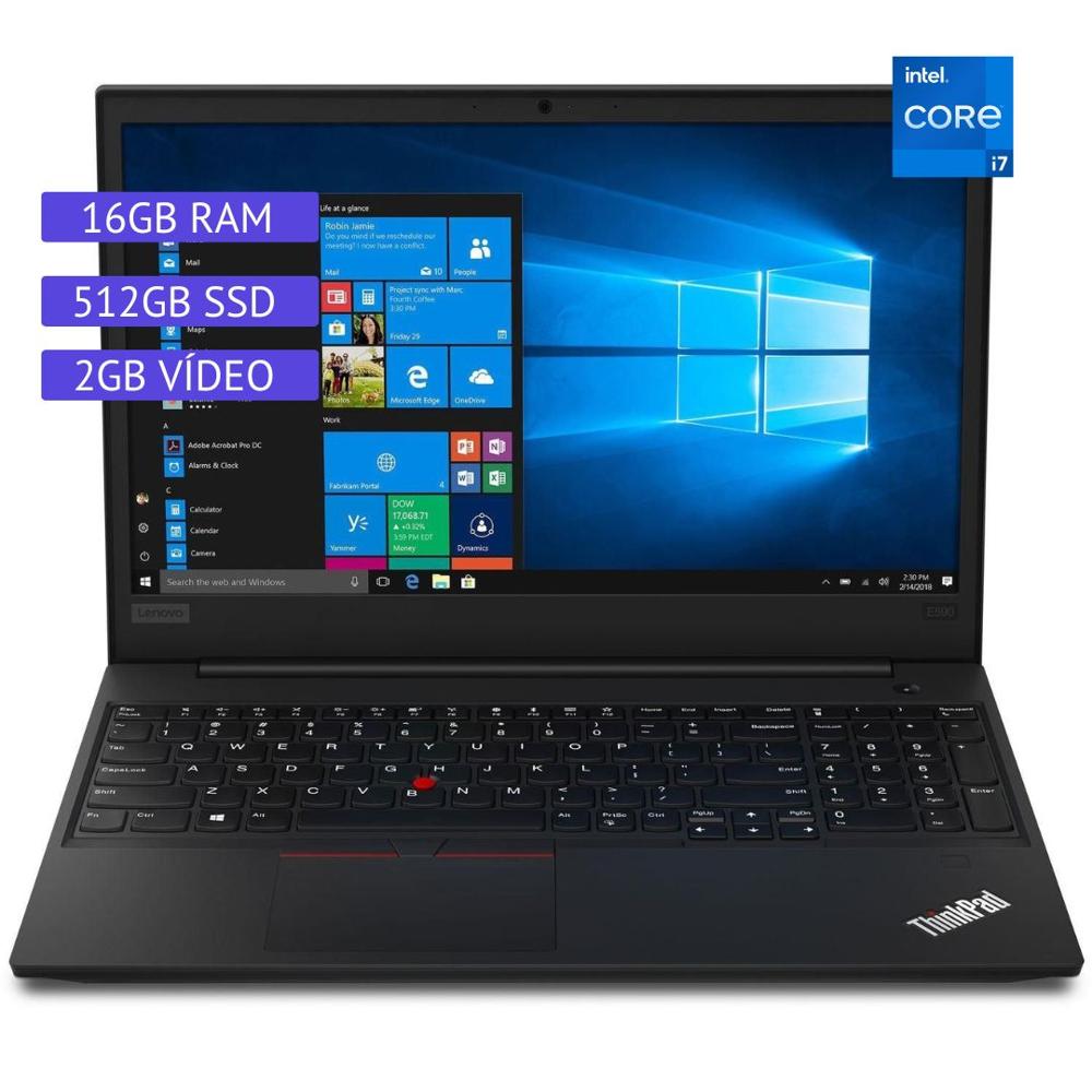 Laptop Semi Nueva Lenovo ThinkPad E590 - Core i7 8ª Gen - 16GB RAM - 512GB SSD - 2GB Video - 15.6""