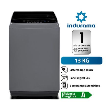 Lavadora Indurama LRI-13DGR One Touch 13kg Gris Oscuro