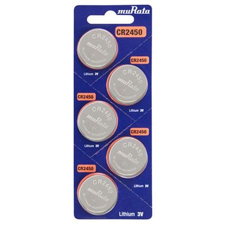 Pila Boton MURATA Cr2450 Litio. Blister de 05 pilas.