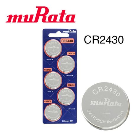 Pila Boton MURATA Cr2430 Litio. Blister de 05 pilas.