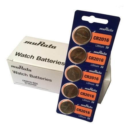 Pila Boton MURATA Cr2016 Litio. Blister de 05 pilas.