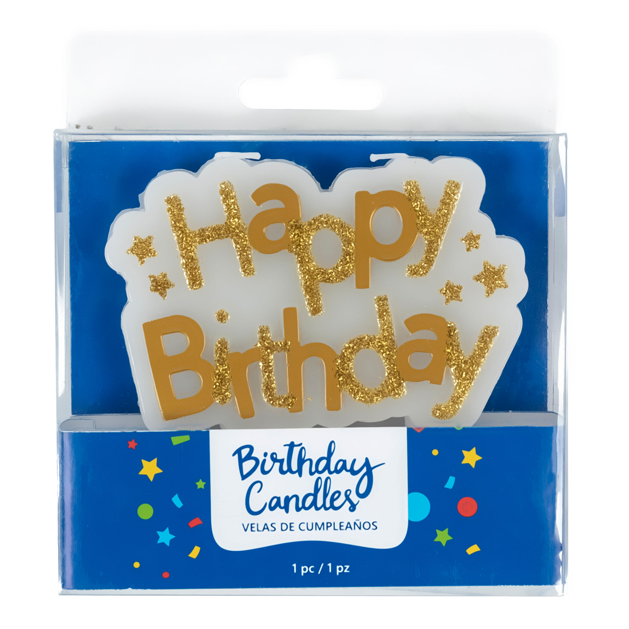Vela de cumpleaños banner Happy Birthday dorado MARSHALL & MASON