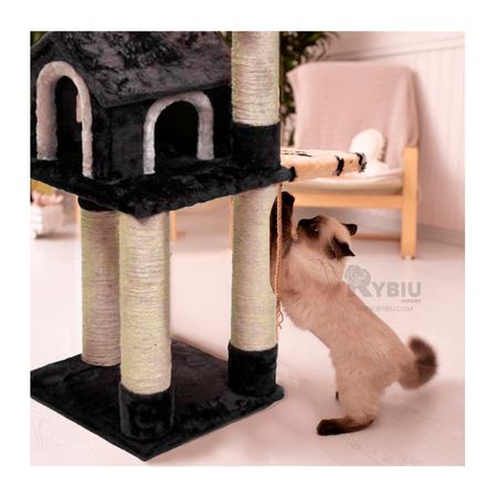 Gym Innovador de 3 Niveles en Color Plomo Y+Stickers