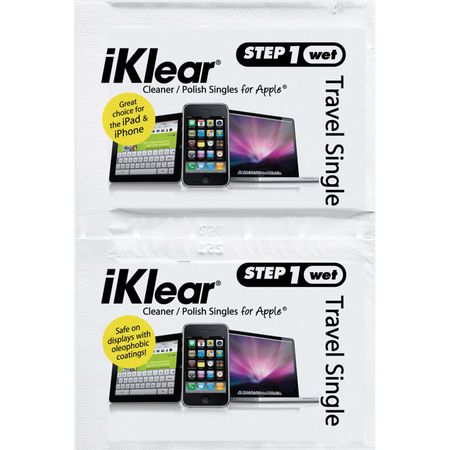 Paquete de 100 Unidades de Iklear Wet Cleaner Polisher Travel Singles.