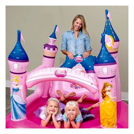 Castillo Saltarin Inflable de Princesas en Rosado