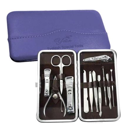 Set de Cuidado de Unas de 12 Piezas Azul Y+Regalo Stickers