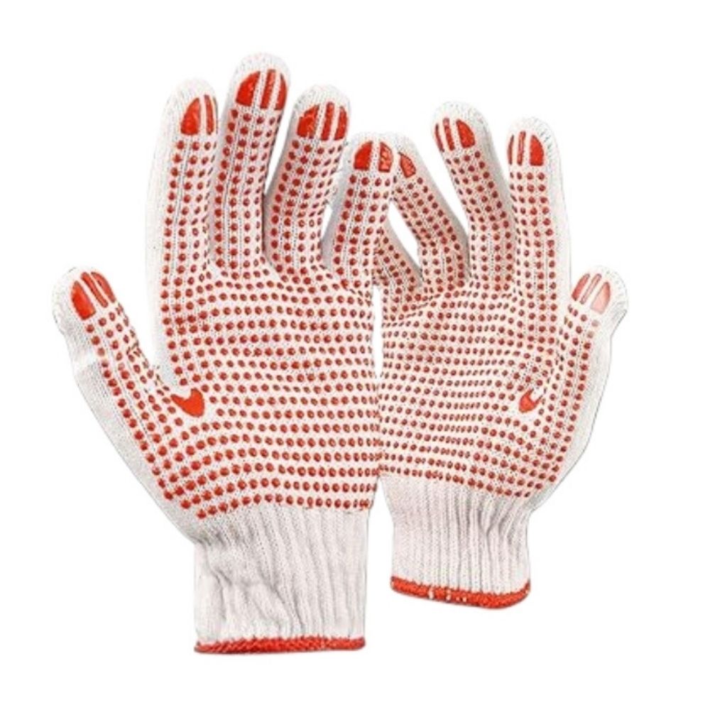 Guantes de algodón con puntos de PVC Green Supply