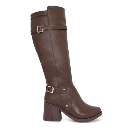 Botin Mujer Correa Tobilla Taco 7 2086L-70 Color Marron Talla 35