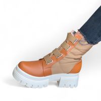 Botin Mujer Impermiable Taco 5 2086L-65 Color Camel