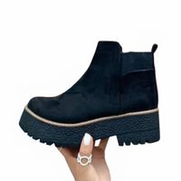 Botin Mujer Plataforma 5 Liga 2086L-60 Color Negro