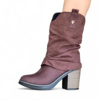 Bota Mujer Texana Taco 7 Doble 2086L-75 Color Marron